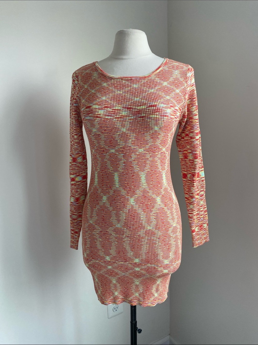 shein knitted dresses | | Shein Long Sleeve Knit Bodycon Dress Coral Yellow Womens Sz Large champagne coverup